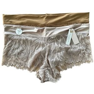 Danskin 2 Pack Lace Hipster Boy Leg Underwear With Laser Band Plus Size 2X